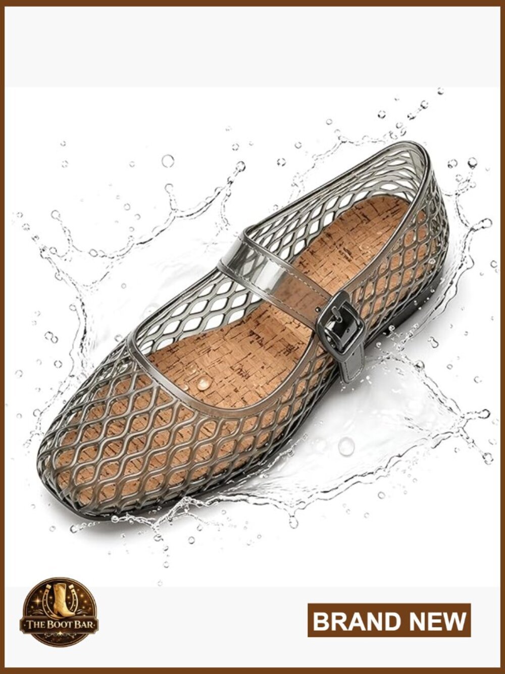 Women's Square Toe Jelly Flats - Water-Friendly Summer Shoes, Lightweight &